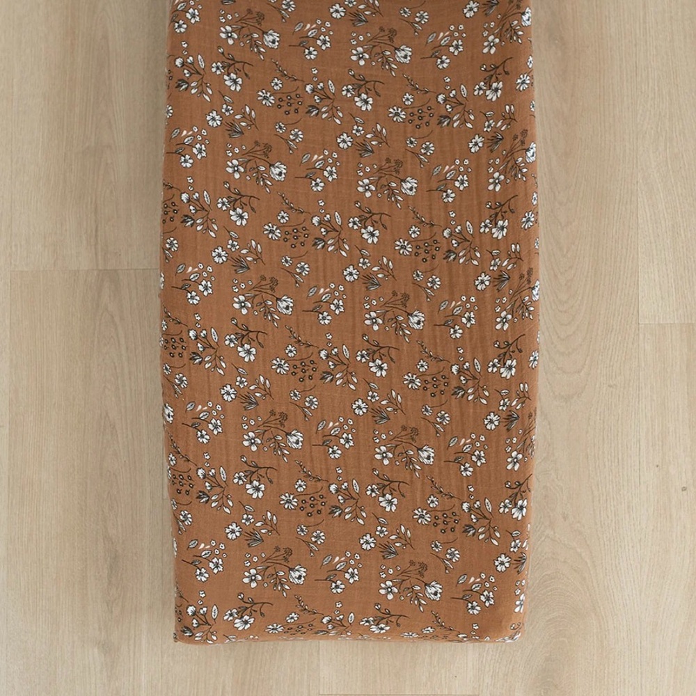 Muslin 100% cotton soft crib fitted sheet cover baby girl neutral